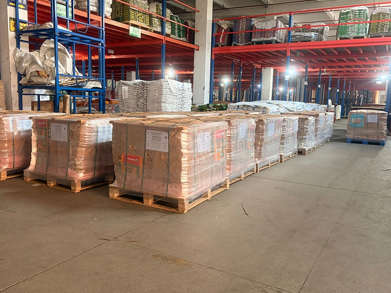 Packaged products prepared for large-volume orders